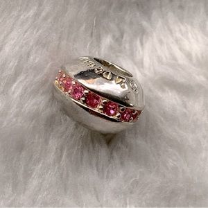 Chamilia Sterling & Pink Swarovski Wink Charm